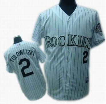 KIDS Colorado Rockies 2 Troy Tulowitzki jerseys white black strips KIDS Colorado Rockies 2 Troy Tulowitzki jerseys white black strips