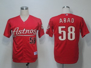 Houston Astros 58 Abad Red Houston Astros 58 Abad Red