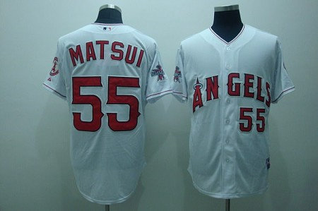MLB Los Angeles Angels #55 Matsui white(cool base)
