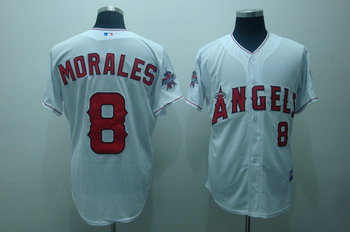 Los Angeles Angels 8 morales white jerseys all star Patch