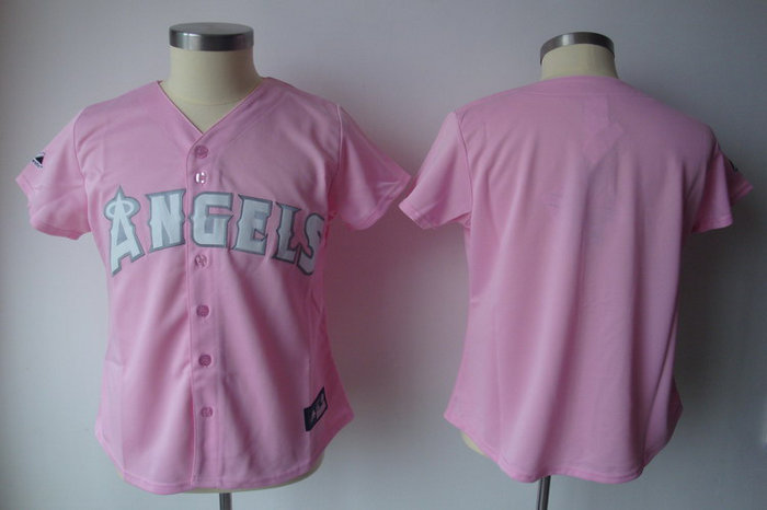 2011 Womennull Jersey by Majestic Athletic angels blank pink