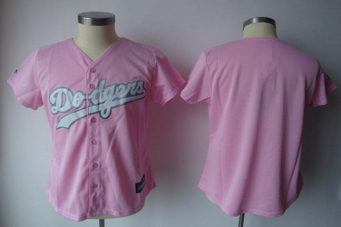 2011 Womennull Jersey by Majestic Athletic dodgers blank pink