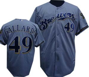 Milwaukee Brewers 49 grey GALLARDO