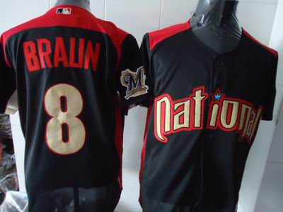 National League Authentic Milwaukee Brewers 8 Ryan Braun 2011 ALL STAR BLUE JERSEY National League Authentic Milwaukee Brewers 8 Ryan Braun 2011 ALL STAR BLUE JERSEY