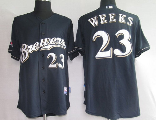 MLB Jerseys Milwaukee Brewers 23# Weeks Blue MLB Jerseys Milwaukee Brewers 23# Weeks Blue