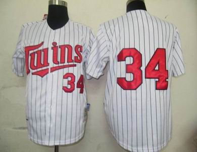 Minnesota Twins 34 puckett White M N