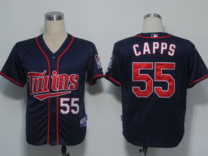 Minnesota Twins 55 Capps Dark Blue