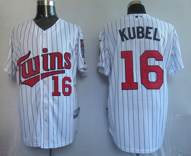 MLB Jerseys Minnesota Twins 16# Kubel White