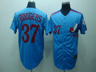 Montreal Expos 37 Roogers Blue Jerseys Throwback