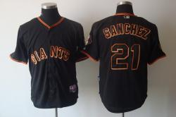 New York Mets 21# Johan Santana black jerseys