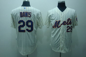 New York Mets 29 IKe davis Cream Jerseys New York Mets 29 IKe davis Cream Jerseys
