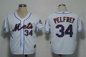 New York Mets 34 Pelfrey White Cool Base Jerseys New York Mets 34 Pelfrey White Cool Base Jerseys