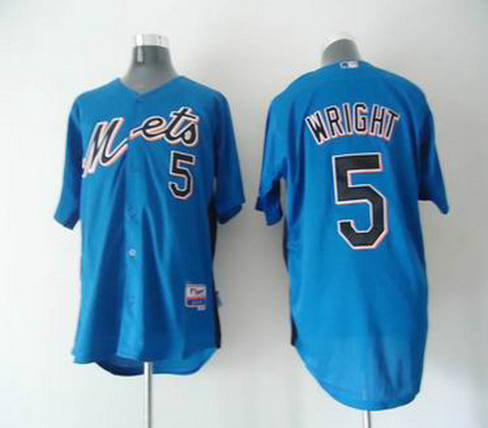 New York Mets Authentic Personalized 2011 5WRIGHT Cool Base BP blue Jersey New York Mets Authentic Personalized 2011 5WRIGHT Cool Base BP blue Jersey