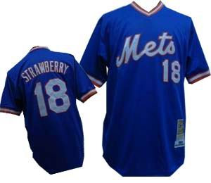New York Mets STRAWBERRY 18 blue M&N