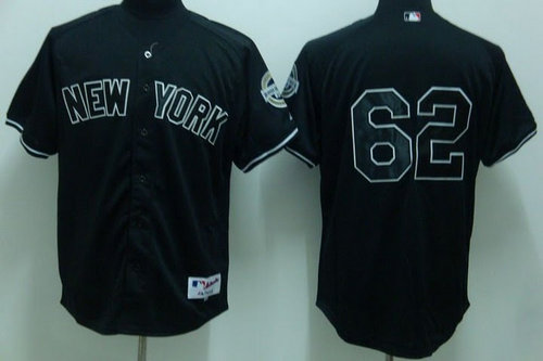 mlb new york yankees #62 chamberlain black(2009 logo) mlb new york yankees #62 chamberlain black(2009 logo)