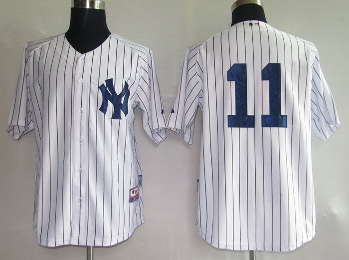 MLB Jerseys New York Yankees 11# White MLB Jerseys New York Yankees 11# White