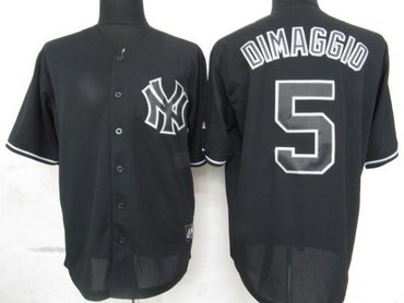 MLB New York Yankees 5 Dimaggio Black Fashion Jerseys MLB New York Yankees 5 Dimaggio Black Fashion Jerseys