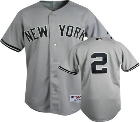 Youth MLB Jerseys New York Yankees 2 Derek Jeter gray Jerseys
