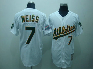 Oakland Athletics 7 Weiss white Throwback