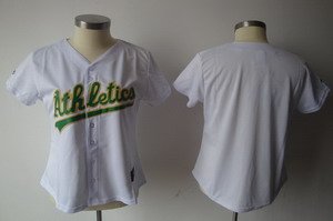 Women Oakland Athletics Blank Cool base White jersey