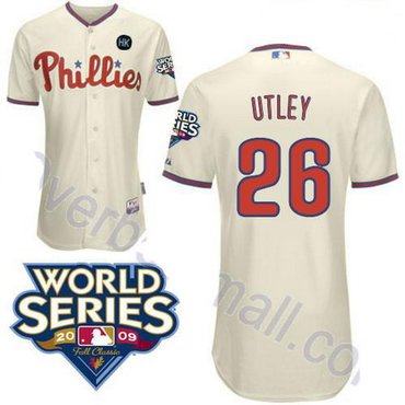 Philadelphia Phillies 26 Chase Utley Cream jerseys