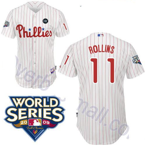 Philadelphia Phillies 11 Jimmy Rollins white Youth Jerseys