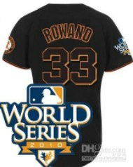 San Francisco Giants 33 Rowand 2010 World Series Black Jersey San Francisco Giants 33 Rowand 2010 World Series Black Jersey