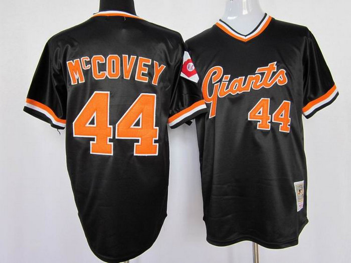 San Francisco Giants #44 Willie McCovey black San Francisco Giants #44 Willie McCovey black