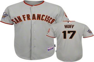 San Francisco Giants 17 Aubrey Huff Jersey Road Grey San Francisco Giants 17 Aubrey Huff Jersey Road Grey