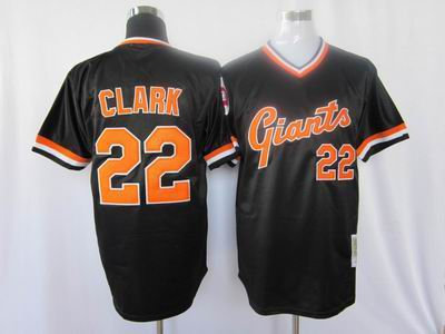 san francisco giants 22 clark black mitchell&ness