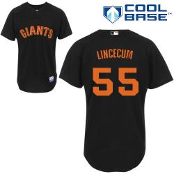 MLB giants 55# Lincecum black cool base jerseys MLB giants 55# Lincecum black cool base jerseys