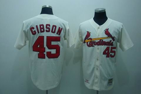 mlb st.louis cardinals #45 gibson m&n cream mlb st.louis cardinals #45 gibson m&n cream
