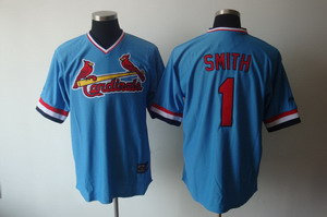 St Louis Cardinals 1 Ozzie Smith Cooperstown Blue