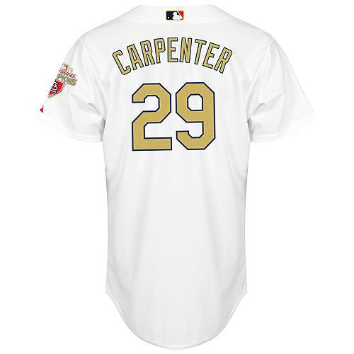 St Louis Cardinals 29 Chris Carpenter 2012 Commemorative Gold Jersey w2011 World Series Champions Patch