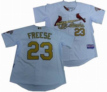 St. Louis Cardinals 23# David Freese 2011 World Series Champions Jersey White