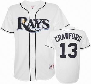 Tampa Bay Rays 13 Crawforo White Base