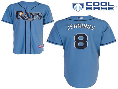 Tampa Bay Rays 8 Desmond Jennings LT BLUE cool base jerseys Tampa Bay Rays 8 Desmond Jennings LT BLUE cool base jerseys