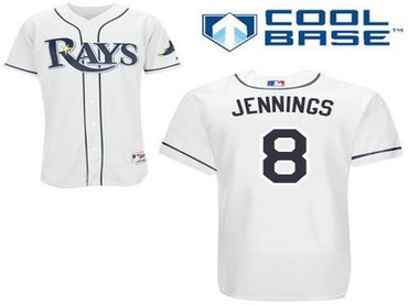 Tampa Bay Rays 8 Desmond Jennings WHITE cool base jerseys Tampa Bay Rays 8 Desmond Jennings WHITE cool base jerseys