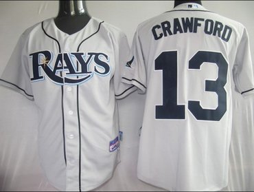 Tampa Bay Rays 13 Carl Crawford Grey Jerseys