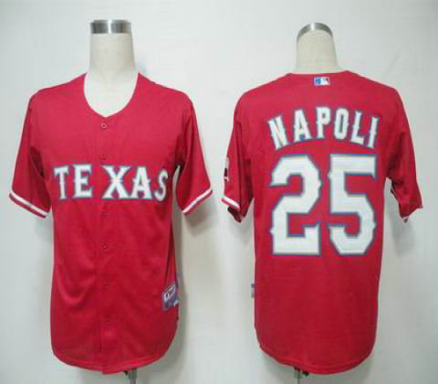 MLB Jerseys Texas Rangers 25 Napoli Red Cool Base