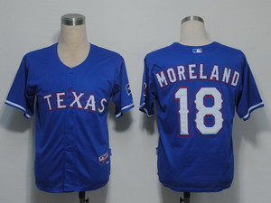 Texas Rangers 18 Moreland Blue Cool Base