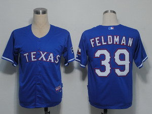 Texas Rangers 39 Feldman Blue Cool Base