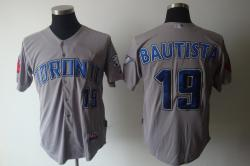 Torono Blue Jays 19# Bautista Grey jerseys