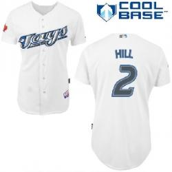 Toronto Blue Jays #2 Aaron Hill white cool base Jerseys