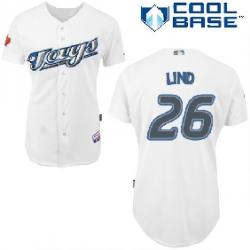 Toronto Blue Jays #26 Adam lind white cool base Jerseys