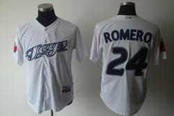 Toronto Blue Jays 24# Ricky Romero White jerseys Toronto Blue Jays 24# Ricky Romero White jerseys