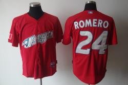 Toronto Blue Jays 24# Romero Red Jerseys Toronto Blue Jays 24# Romero Red Jerseys