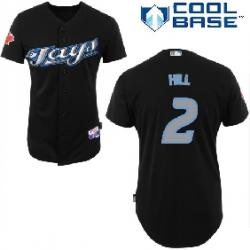 MLB Toronto Blue Jays #2 Hill black cool base Jerseys