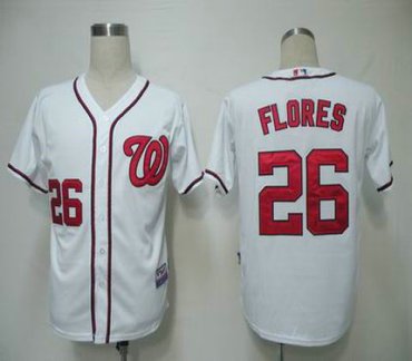MLB Jerseys Washington Nationals 26 Flores White Cool Base MLB Jerseys Washington Nationals 26 Flores White Cool Base
