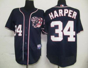 Washington Nationals 34 Harper BLUE jerseys Washington Nationals 34 Harper BLUE jerseys